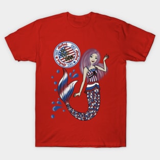 100% mermaid in the USA T-Shirt